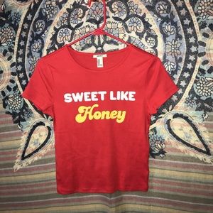 Women’s M Red Graphic Tee “Sweet Like Honey”